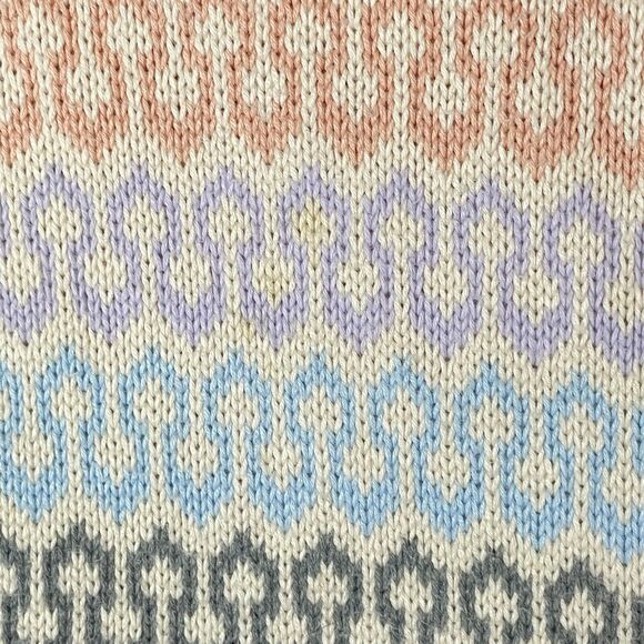 Pastel Mock Neck Knit Sweater Y2K Cottagecore Soft Girl Retro Cozy Pullover - Picture 5 of 11